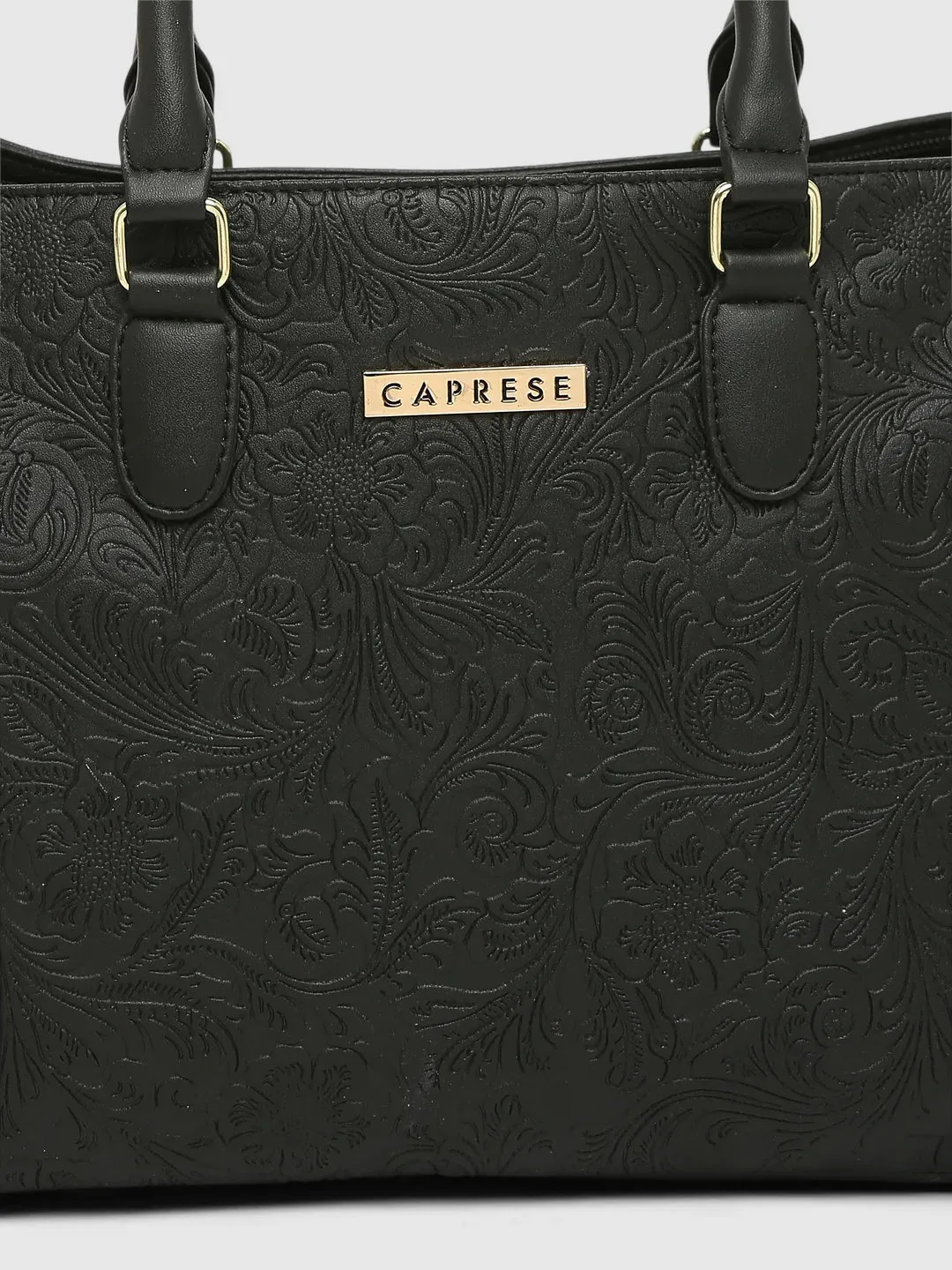 Caprese Avalon Floral Tote Medium Black