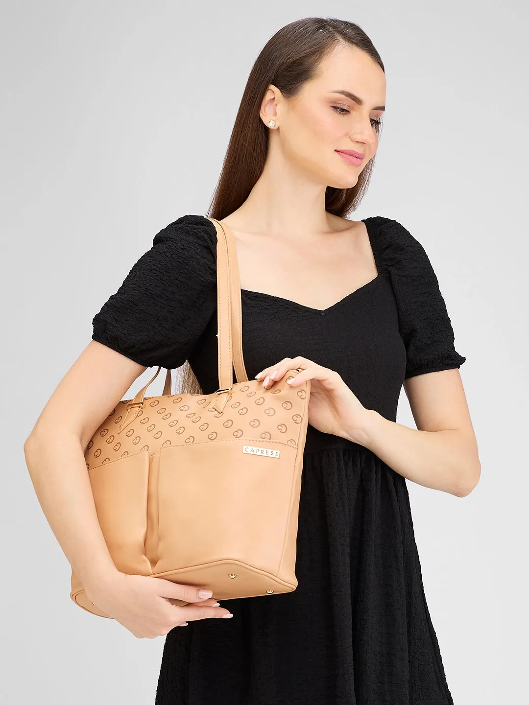 Caprese Freya Tote Medium Tan