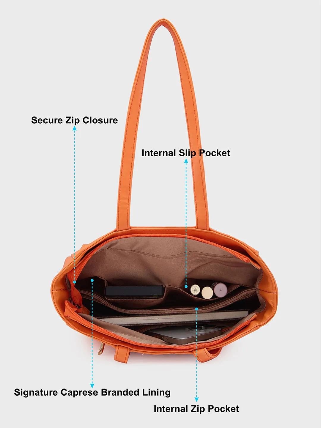 Caprese Meraki Tote Medium Orange
