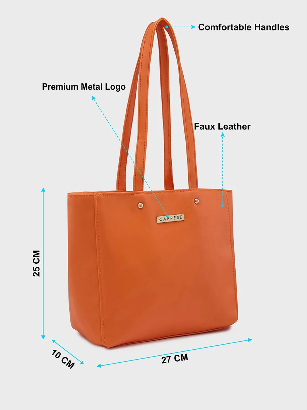 Caprese Meraki Tote Medium Orange