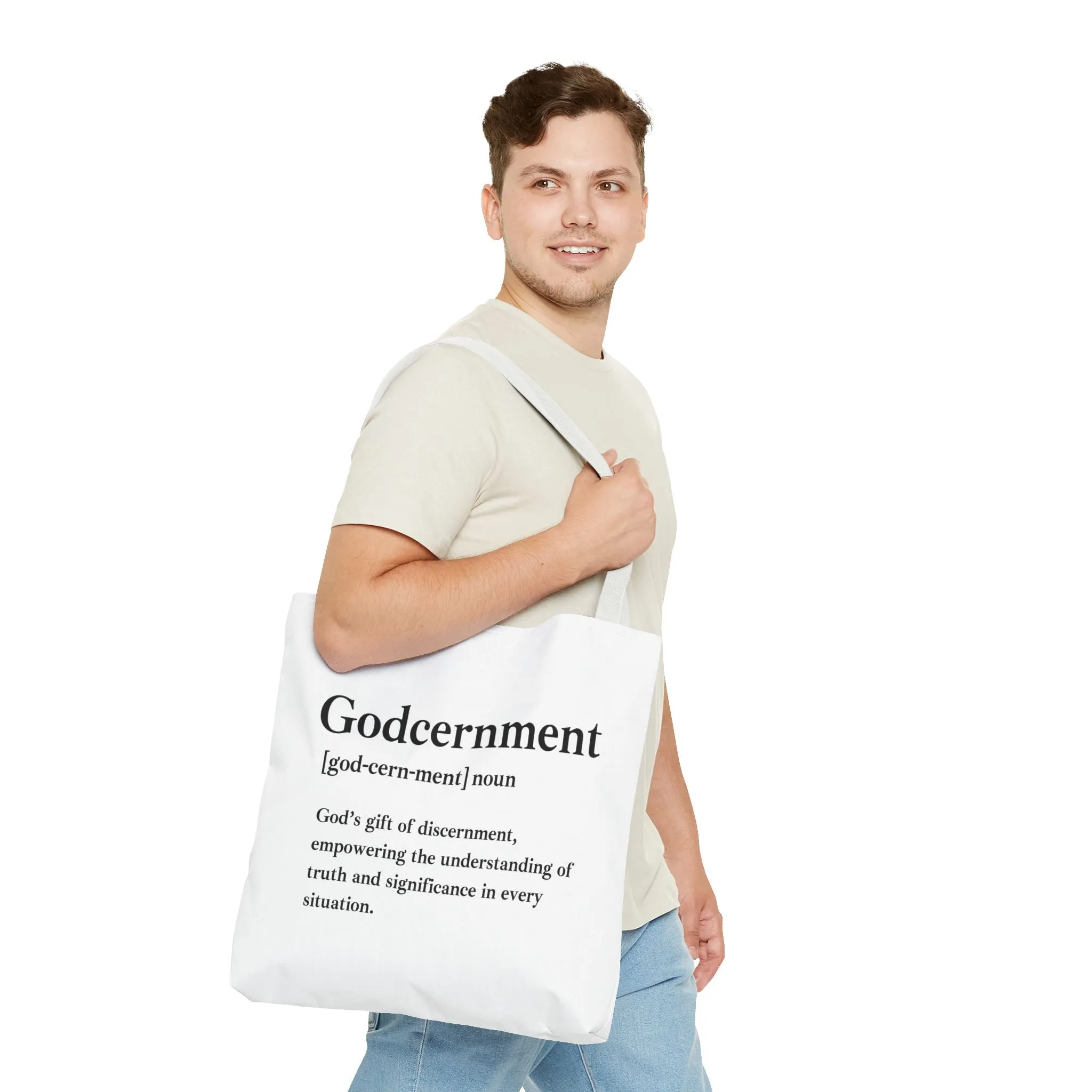 Godcernment Tote Bag - Custom Printed Stylish and Functional Tote