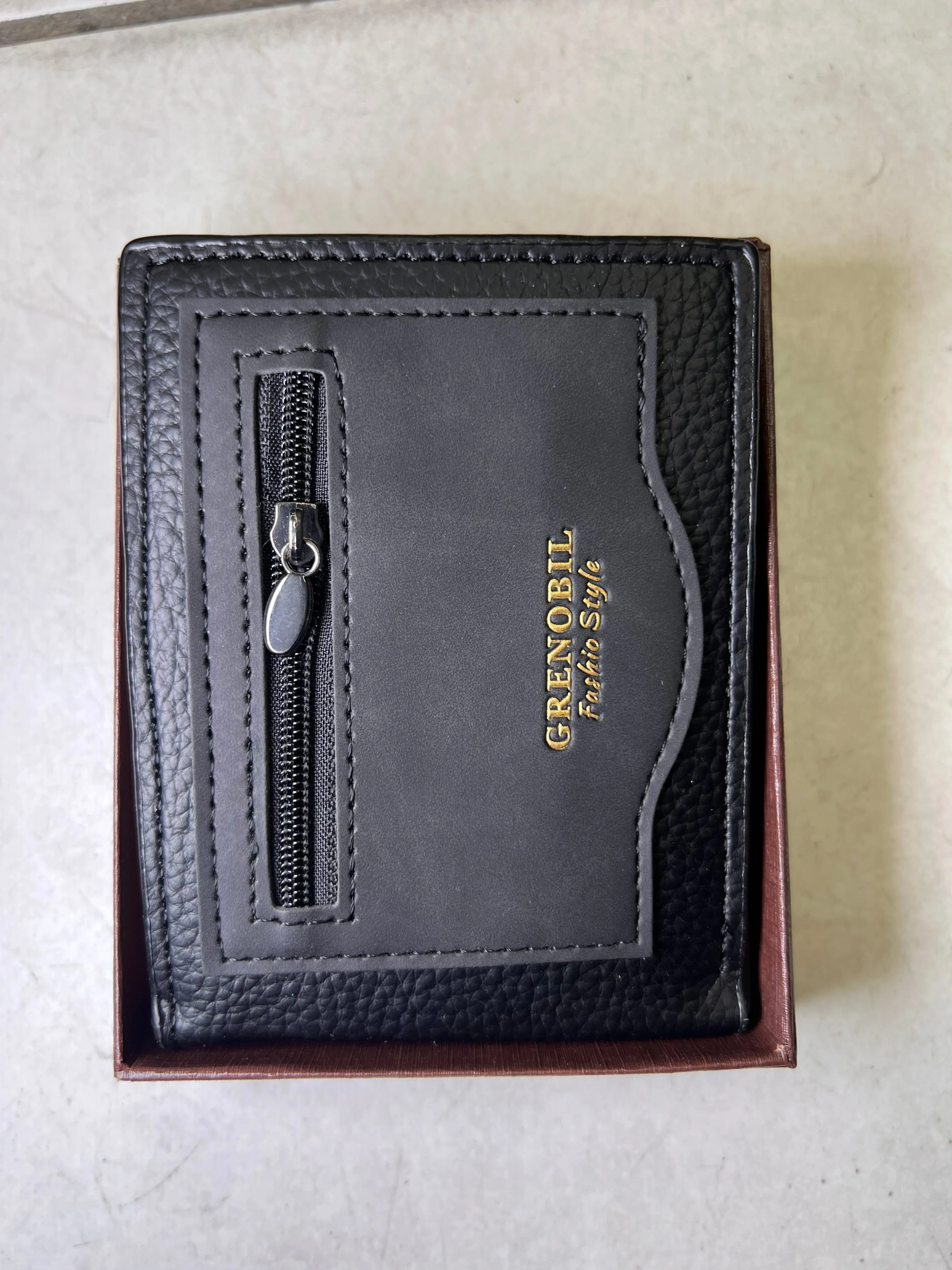 Grenobil Premium Leather Wallet with Zipper Pocket GNB:D-572#
