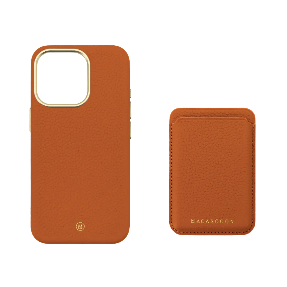 iPhone 14 Pro Leather MagSafe Case with Leather MagSafe Wallet Set
