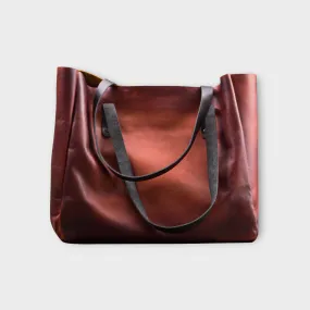 Kel Waxed Leather Laptop Tote