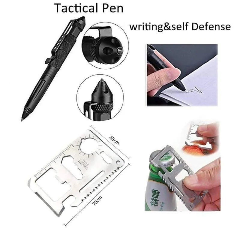 Professional 10-in-1 Survival Gear Kit - Compact Emergency Safety & Survival Equipment