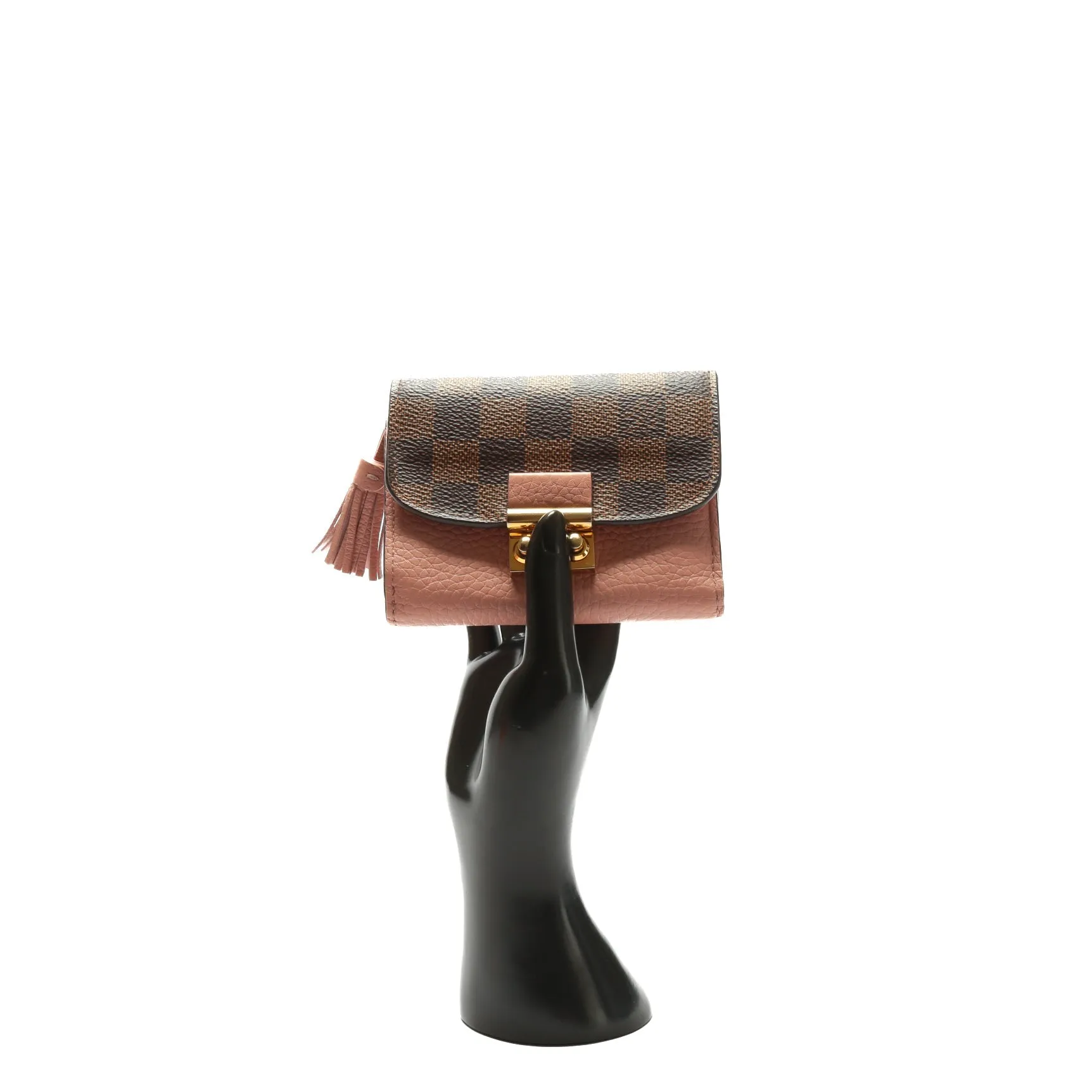 Trendy Inspired Louis Vuitton Croisette Compact Wallet-damier Ebene W/ Magnolia