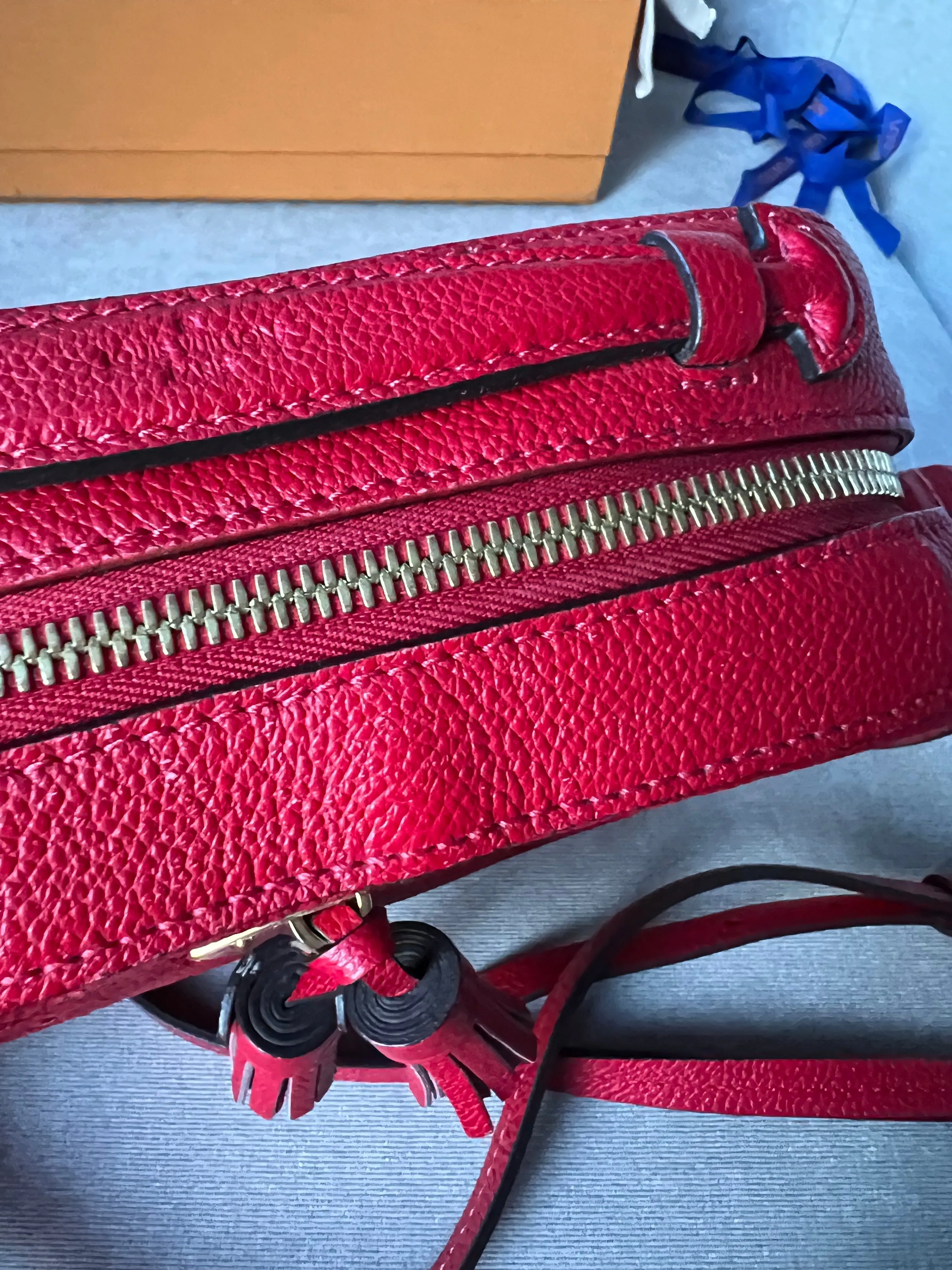 Trendy Inspired Louis Vuitton Saintonge Red Empreinte (rrp £1520)
